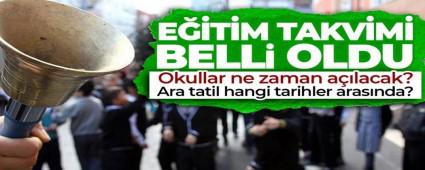 MEB OKULLARIN AILACAI TARH DUYURDU