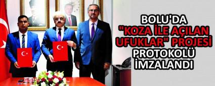 BOLU\'DA \"KOZA LE AILAN UFUKLAR\" PROJES PROTOKOL MZALANDI