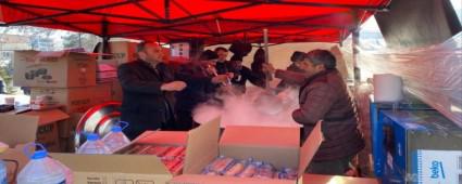 Bolu Alk Liseleri Felaket Blgesinde Mobil Mutfaklar Kurdu