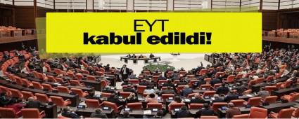 EYT yasas TBMM\'de kabul edildi