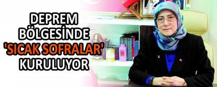 DEPREM BLGESNDE SICAK SOFRALAR\' KURULUYOR
