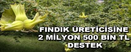 Fndk reticisine 2 Milyon 500 Bin TL Destek