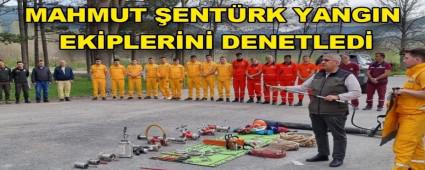 Blge Mdr Mahmut entrk, Mudurnu\'da yangn ekiplerini denetledi