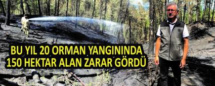 BU YIL 20 ORMAN YANGININDA  150 HEKTAR ALAN ZARAR GRD