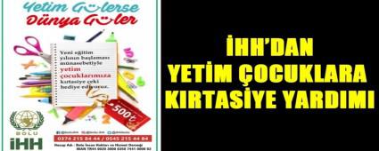 HH\'DAN YETM OCUKLARA KIRTASYE YARDIMI
