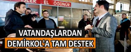 VATANDALARDAN DEMRKOL\'A TAM DESTEK