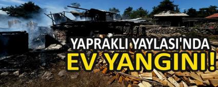 YAPRAKLI YAYLASI\'NDA EV YANGINI!