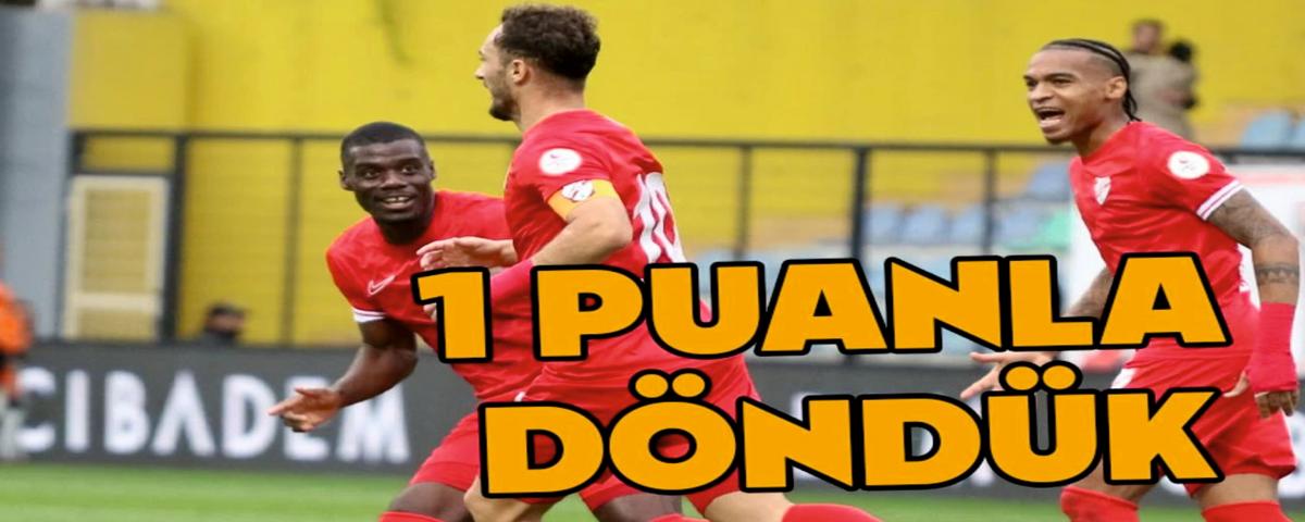 Boluspor deplasmandan 1 puanla dnd