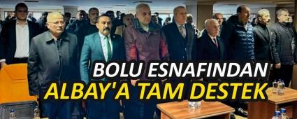 BOLU ESNAFINDAN ALBAY\'A TAM DESTEK