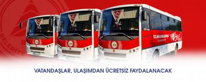 Otobsler bayramda cretsiz hizmet verecek
