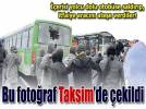 Otob�s� ta�lad�lar itfaiyeyi yakt�lar