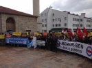 Cami �n�nde idam protestosu