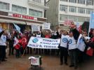 Kep�eli kazanl� memur eylemi