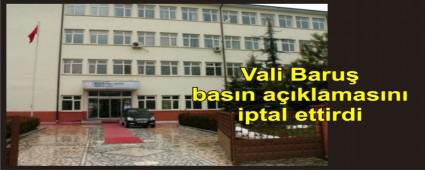 Vali toplant�y� iptal ettirdi
