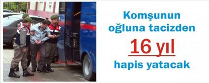 Kom�unun o�lunu taciz etti
