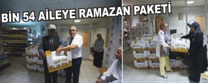 �htiya� sahibi bin 54 aileye ramazan paketi