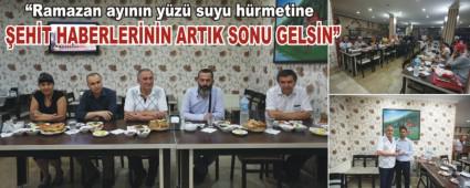 Ba�kan Y�lmaz gazetecilerle iftarda bulu�tu