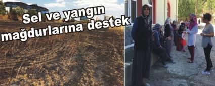 Sel ve yang�n ma�durlar�na destek