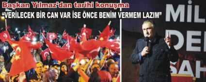 Ba�kan Y�lmaz'dan tarihi konu�ma