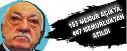 183 MEMUR A�IKTA, 447 MEMURLUKTAN ATILDI