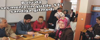 Bolu'da se�menlerin y�zde 11'i sand��a gitmedi