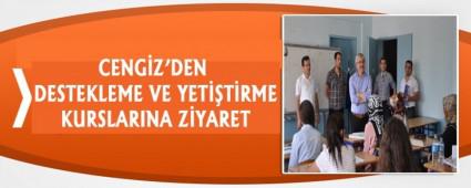 CENG�Z\'DEN DESTEKLEME VE YET��T�RME KURSLARINA Z�YARET