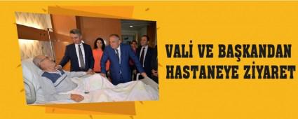 VAL� VE BA�KANDAN HASTANEYE Z�YARET