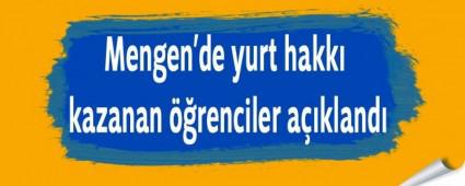 Mengen'de yurt hakk� kazanan ��renciler a��kland�