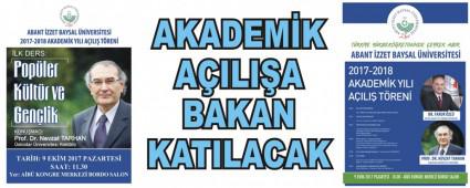 AKADEM�K A�ILI�A BAKAN KATILACAK