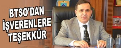 BTSO'DAN ��VERENLERE TE�EKK�R