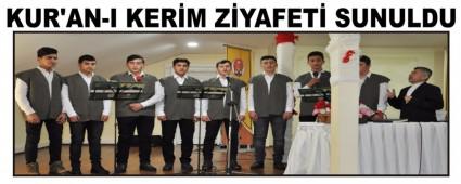 KUR'AN-I KER�M Z�YAFET� SUNULDU