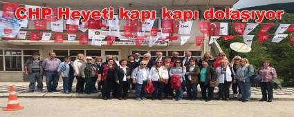 CHP Heyeti kap� kap� dola��yor