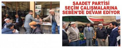 SAADET PART�S� SE��M �ALI�MALARINA SEBEN\'DE DEVAM ED�YOR