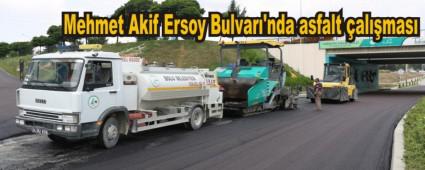 Mehmet Akif Ersoy Bulvar�\'nda asfalt �al��mas�