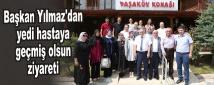 Ba�kan Y�lmaz'dan yedi hastaya ge�mi� olsun ziyareti