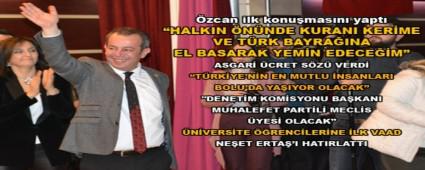 �zcan ilk konu�mas�n� yapt�