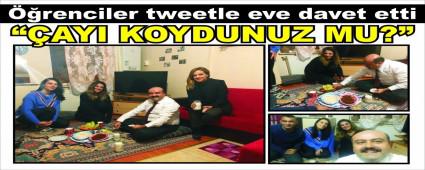 ��renciler tweetle eve davet etti