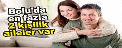 Bolu'da en fazla 2 ki�ilik aileler var