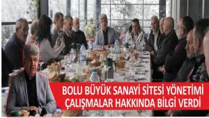 BOLU B�Y�K SANAY� S�TES�\'NDE S�RE� VE HEDEFLER BASINLA PAYLA�ILDI