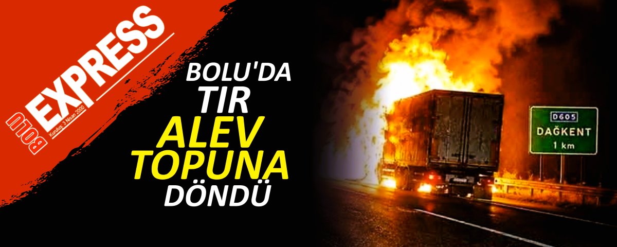BOLU'DA TIR ALEV TOPUNA D�ND�