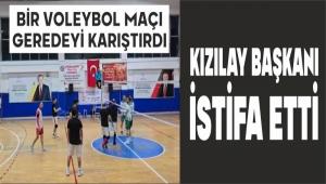 B�R VOLEYBOL MA�I GEREDEY� KARI�TIRDI, KIZILAY BA�KANI �ST�FA ETT�